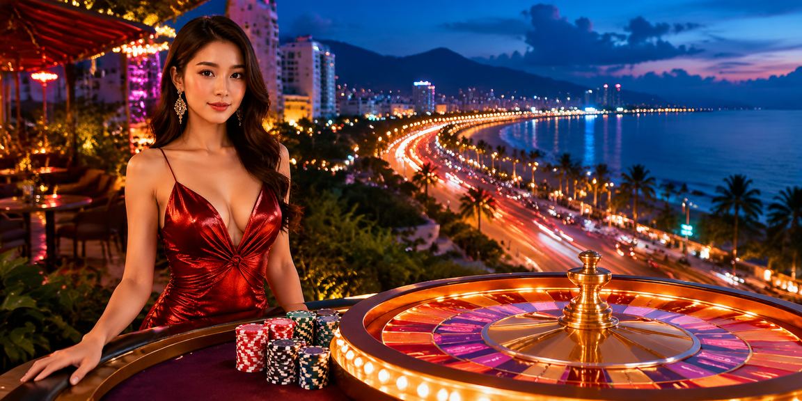 Không gian casino hiện đại tại Việt Nam với hệ thống bảo mật chuyên nghiệp và giao diện kỹ thuật số